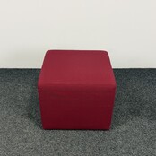 Bordeauxrode Poef | 43 x 52 x 52 cm