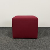 Bordeauxrode Poef | 43 x 52 x 52 cm