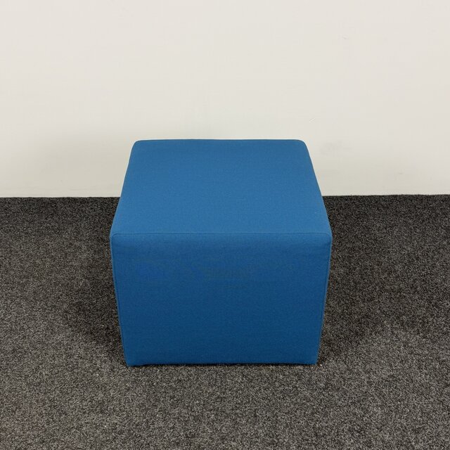 Blauwe Poef | 43 x 52 x 52 cm