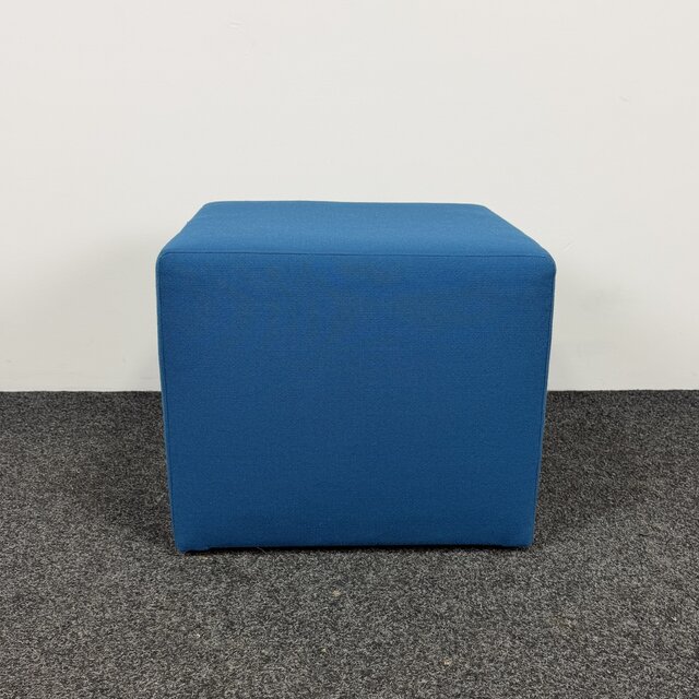 Blauwe Poef | 43 x 52 x 52 cm