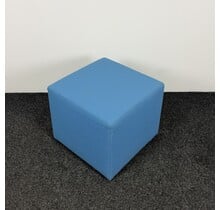 Lichtblauwe Poef | 43 x 52 x 52 cm