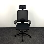 Bureaustoel Mesh met Hoofdsteun - Zwart