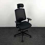 Bureaustoel Mesh met Hoofdsteun - Zwart