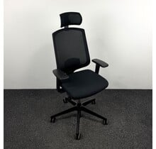 Bureaustoel Mesh met Hoofdsteun - Zwart