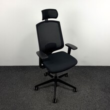 Bureaustoel Mesh met Hoofdsteun - Zwart