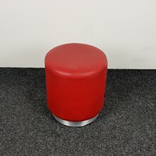 Rode Poef | Ø 39 cm