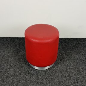 Rode Poef | Ø 39 cm