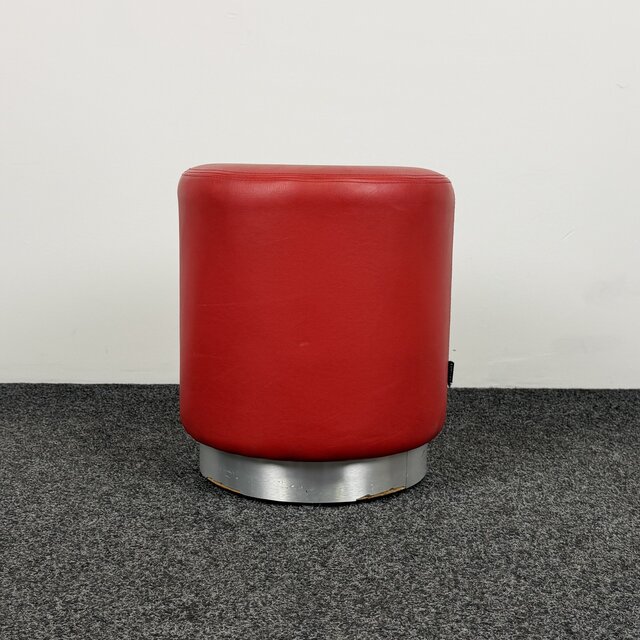 Rode Poef | Ø 39 cm