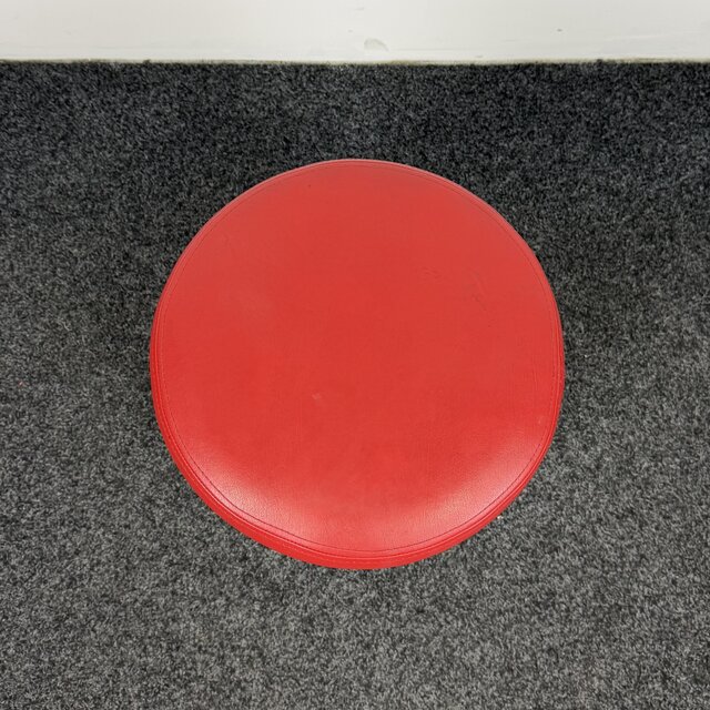 Rode Poef | Ø 39 cm