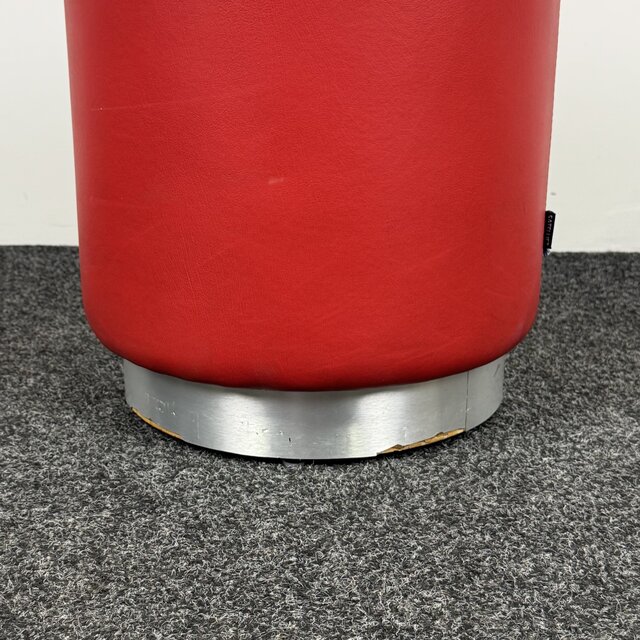 Rode Poef | Ø 39 cm