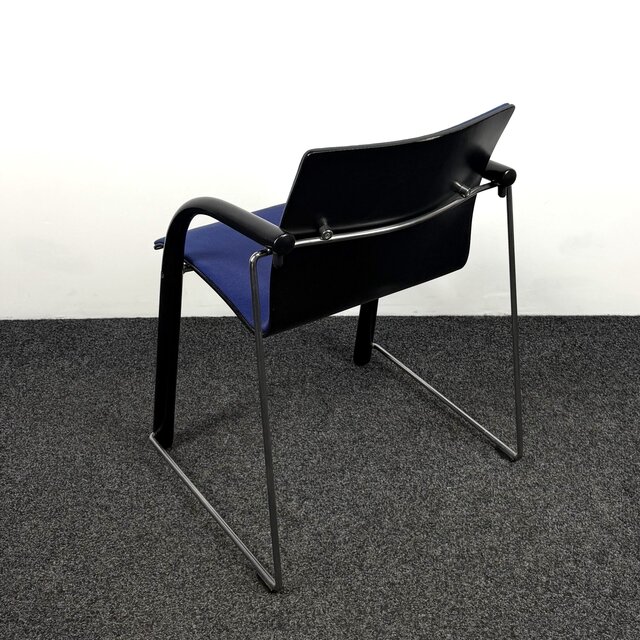 Vergaderstoel Thonet S320 - Blauw / Zwart