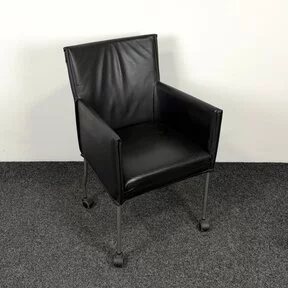 Designstoel - Zwart | Verrijdbaar