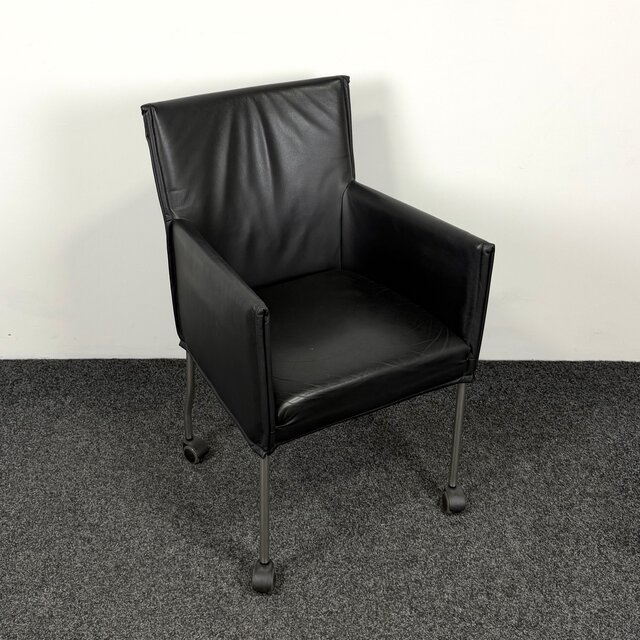 Designstoel - Zwart | Verrijdbaar