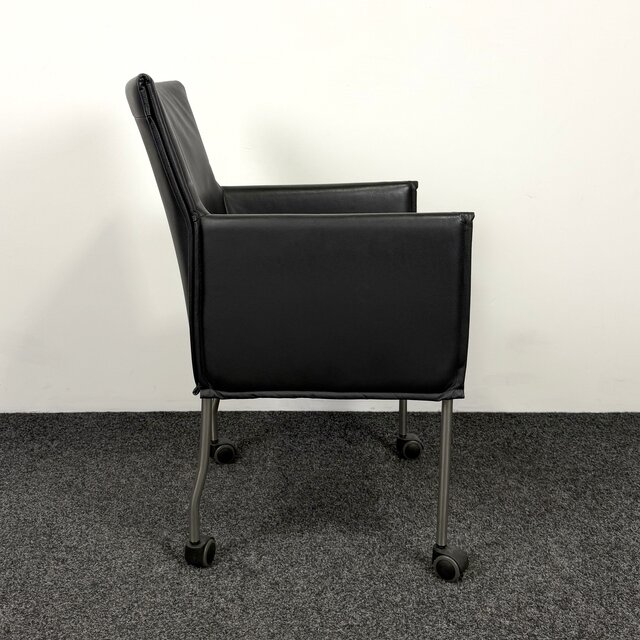 Designstoel - Zwart | Verrijdbaar