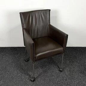 Designstoel - Bruin | Verrijdbaar