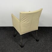 Designstoel - Crème | Verrijdbaar