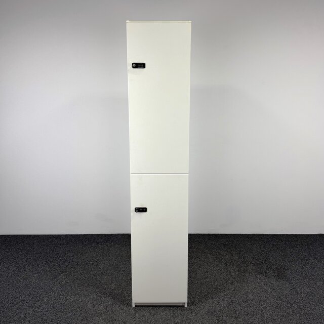 Houten Lockerkast 2-deurs - Wit | 198 x 40 x 56 cm