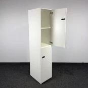 Houten Lockerkast 2-deurs - Wit | 198 x 40 x 56 cm