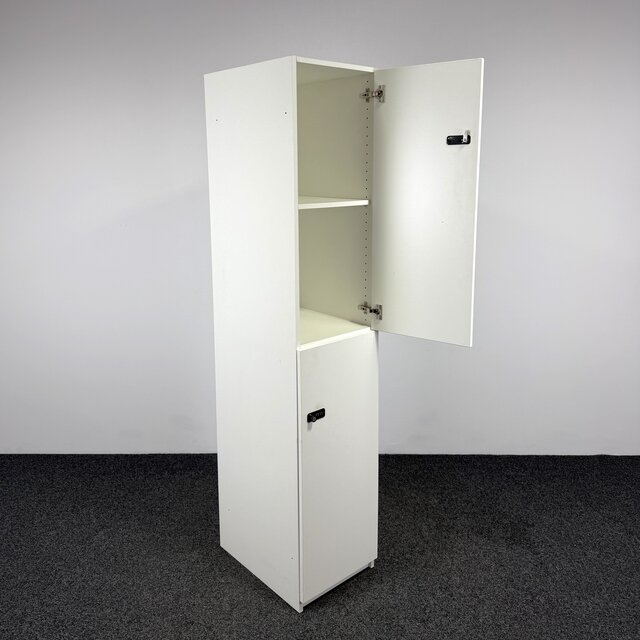 Houten Lockerkast 2-deurs - Wit | 198 x 40 x 56 cm