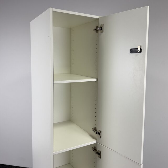 Houten Lockerkast 2-deurs - Wit | 198 x 40 x 56 cm