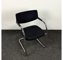 Vergaderstoel Vitra Visavis - Zwart | Gestoffeerd