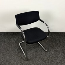 Vergaderstoel Vitra Visavis - Zwart | Gestoffeerd
