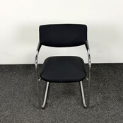 Vergaderstoel Vitra Visavis - Zwart | Gestoffeerd