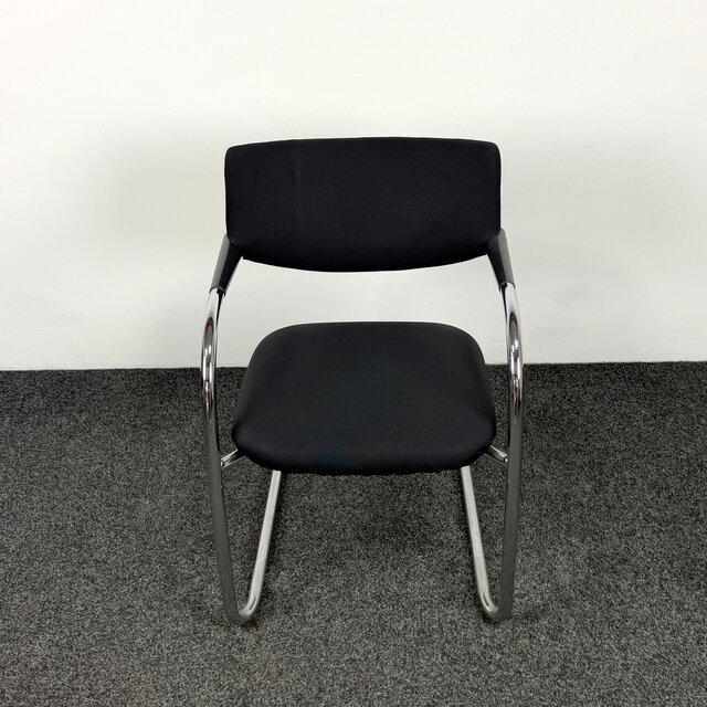 Vergaderstoel Vitra Visavis - Zwart | Gestoffeerd