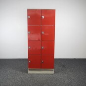 Rode Lockerkast - 8-deurs | 194,5 x 79 x 50 cm (D)