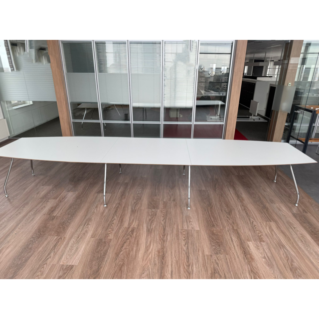 Vergadertafel - Wit Blad | 490 x 130 cm