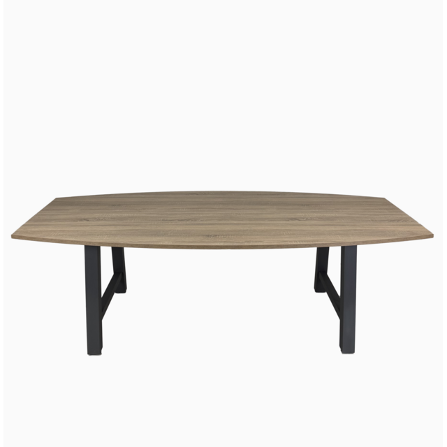 Vergadertafel Adam | Tonvormig - 240 x 120 cm
