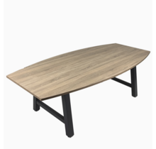 Vergadertafel Adam | Tonvormig - 240 x 120 cm