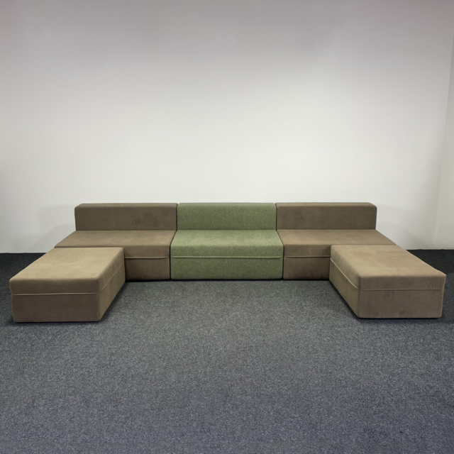 5-Delige Loungebank | Groen & Bruin