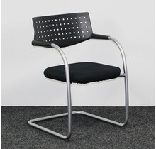 Vergaderstoel Vitra Visavis 1 - Zwart / Aluminium