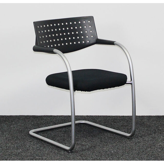 Vergaderstoel Vitra Visavis 1 - Zwart / Aluminium