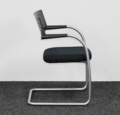 Vergaderstoel Vitra Visavis 1 - Zwart / Aluminium