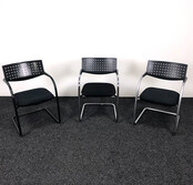 Vergaderstoel Vitra Visavis 1 - Zwart / Aluminium