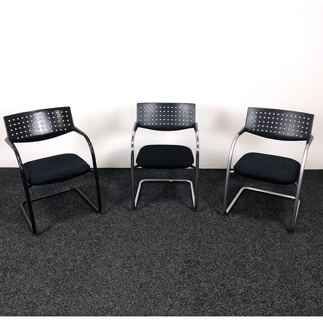 Vergaderstoel Vitra Visavis 1 - Zwart (B)