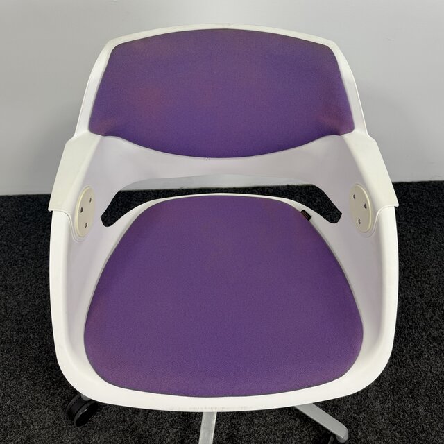 Sitag G02 Swivel Stoel | Wit / Paars