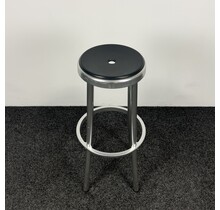Design Barkruk - Zwart / Chroom