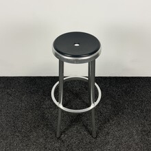Design Barkruk - Zwart / Chroom