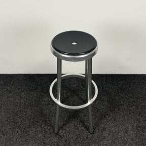 Design Barkruk - Zwart / Chroom