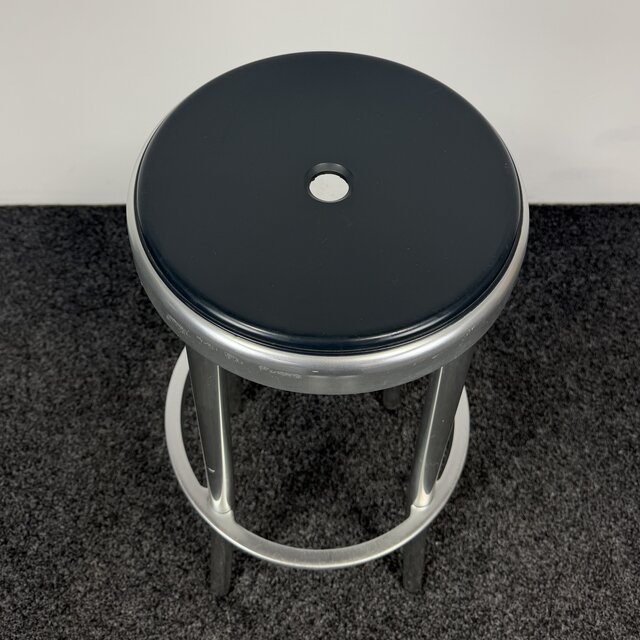 Design Barkruk - Zwart / Chroom
