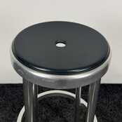 Design Barkruk - Zwart / Chroom