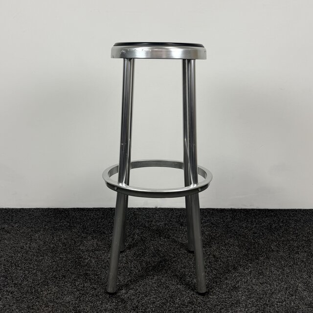 Design Barkruk - Zwart / Chroom