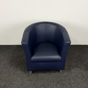 Donkerblauwe Fauteuil | Kunstleder