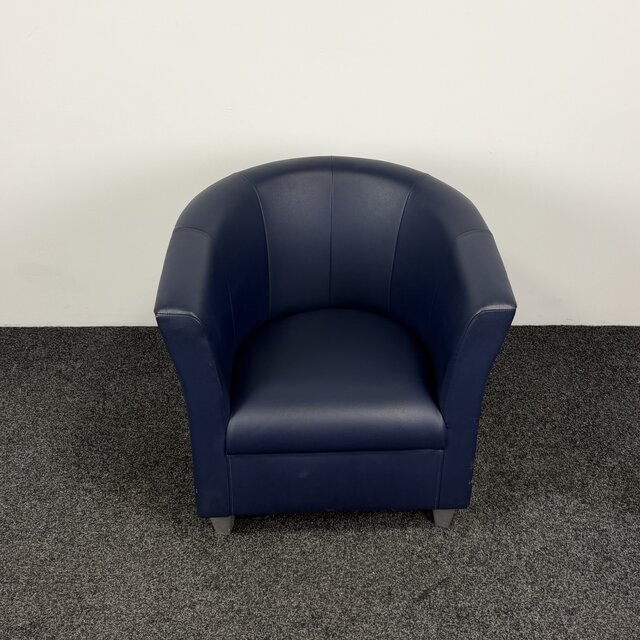 Donkerblauwe Fauteuil | Kunstleder