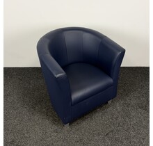 Donkerblauwe Fauteuil | Kunstleder