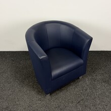 Donkerblauwe Fauteuil | Kunstleder