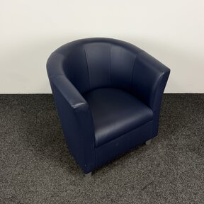 Donkerblauwe Fauteuil | Kunstleder